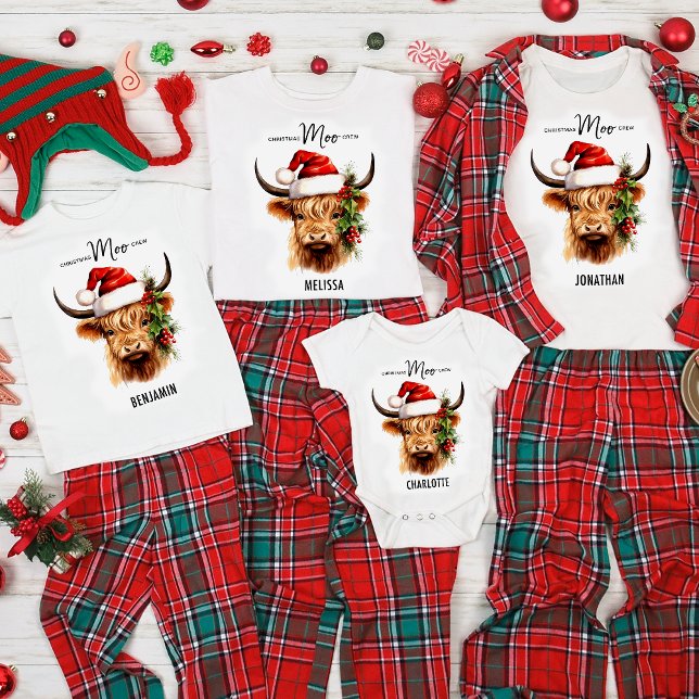 Camiseta Granja festividad de vaca en el HighlandNavidades  (Subido por el creador)