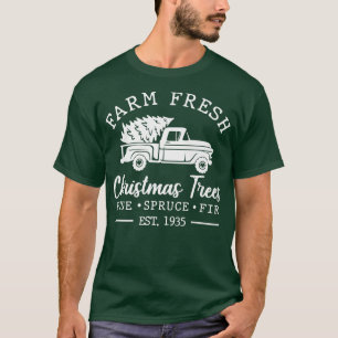 Camiseta Granja Fresca Árboles de Navidad Árbol de Navidad