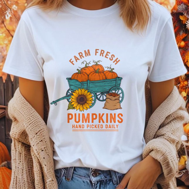 Camiseta Granja Fresca Calabaza Agricultores Calabaza Hallo (Subido por el creador)