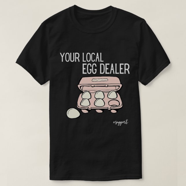 Camiseta Granja fresca de huevos para huevos para comercian (Diseño del anverso)