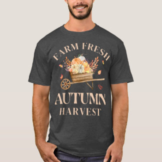 Camiseta Granja Fresco Otoño Cosecha de otoño parche de cal