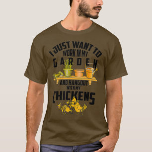 Camiseta Granja Guay que solo quiero trabajar en mi jardín