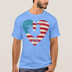 Camiseta Granja Hen de Pollo de la Bandera de Estados Unido
