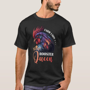 Camiseta Granja Lady Rooster Reina agricultor de pollo