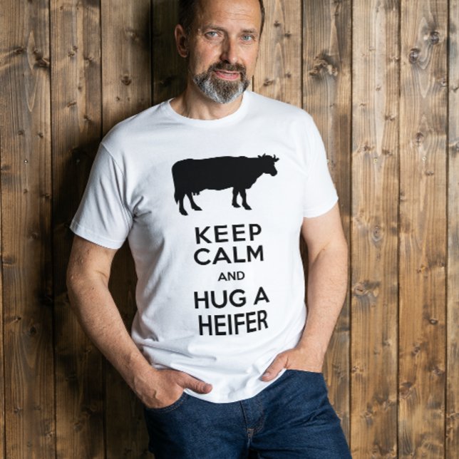 Camiseta Granja lechera de Cow Lover mantiene la calma (Subido por el creador)