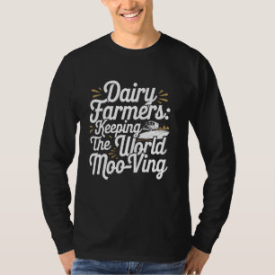 Camiseta Granja lechera de ordeño de vacas vida rural agric