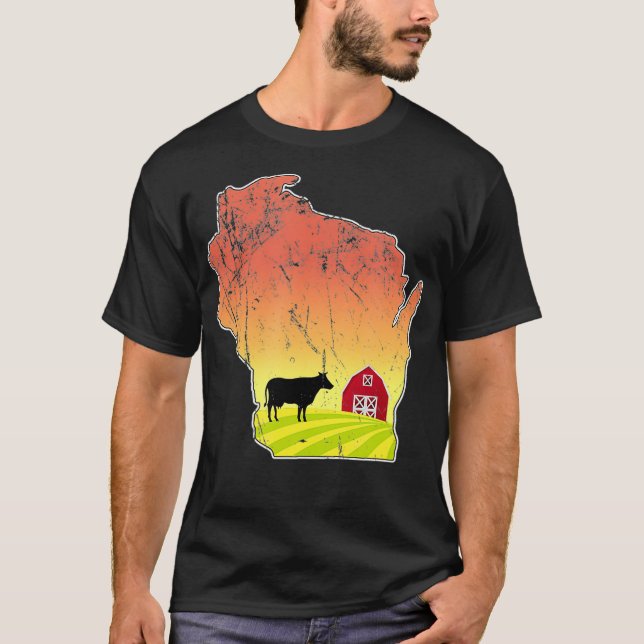 Camiseta Granja lechera estatal de Wisconsin (Anverso)