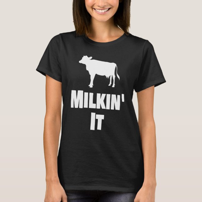 Camiseta Granja lechera Milkin I Ganado bovino (Anverso)