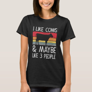 Camiseta Granja Me Gustan Las Vacas Y Tal Vez 3 Personas