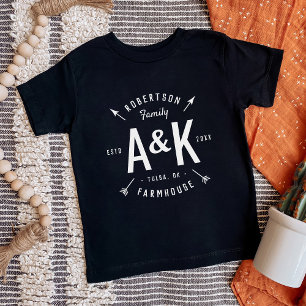 Camiseta Granja monograma de familia de flecha rusa