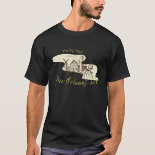 Camiseta Granja Nueva Orleans Mal Geografía Estúpido Chiste