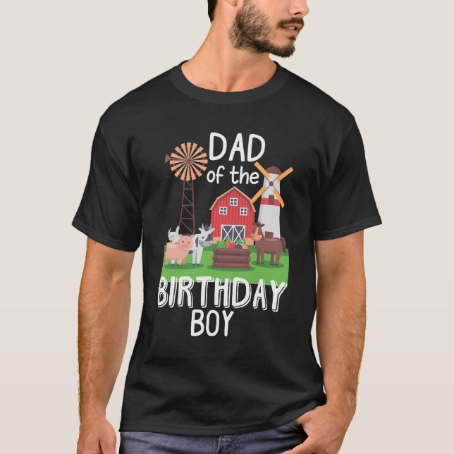 Camiseta Granja papá niño de cumpleaños madre animal amante (Anverso)