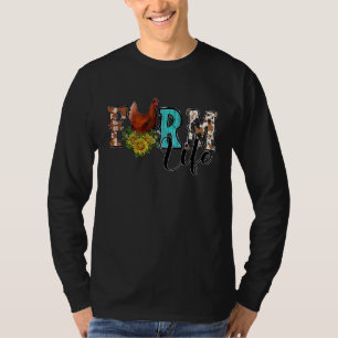 Camiseta Granja: Piel de vaca de leopardo de pollo
