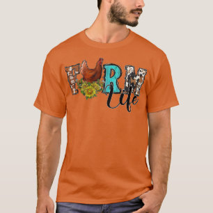 Camiseta Granja: Piel de vaca de leopardo de pollo