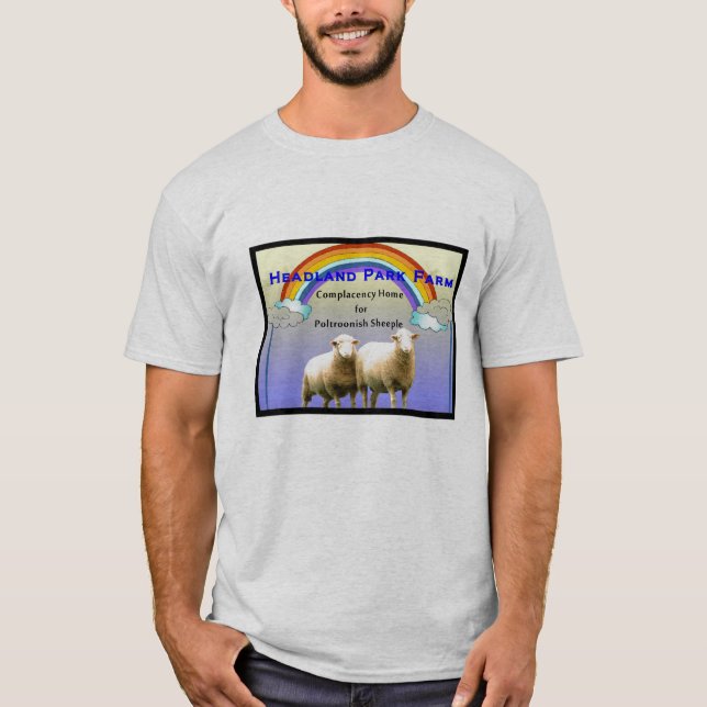 Camiseta Granja Poltroonish Sheeple del parque del (Anverso)
