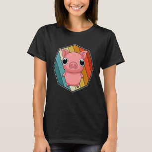 Camiseta Granja Retro Granjero Animal Cute Piglet Cerdo 1