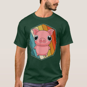 Camiseta Granja Retro Granjero Lover Granjero Cute Piglet C