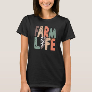 Camiseta Granja Retro Vida Granja Chica de leopardo