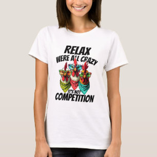 Camiseta Granja, Sublimación De Pollos, Relax Todos Estaban
