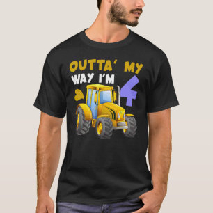 Camiseta Granja Temática 4º cumpleaños Cumpleaños Tractor d
