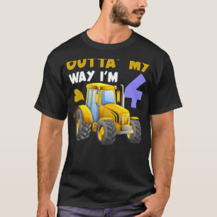 Camiseta Granja Temática 4º cumpleaños Cumpleaños Tractor d