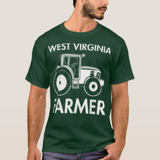 Camiseta Granja Tractor Hombres Vintage de Virginia Occiden