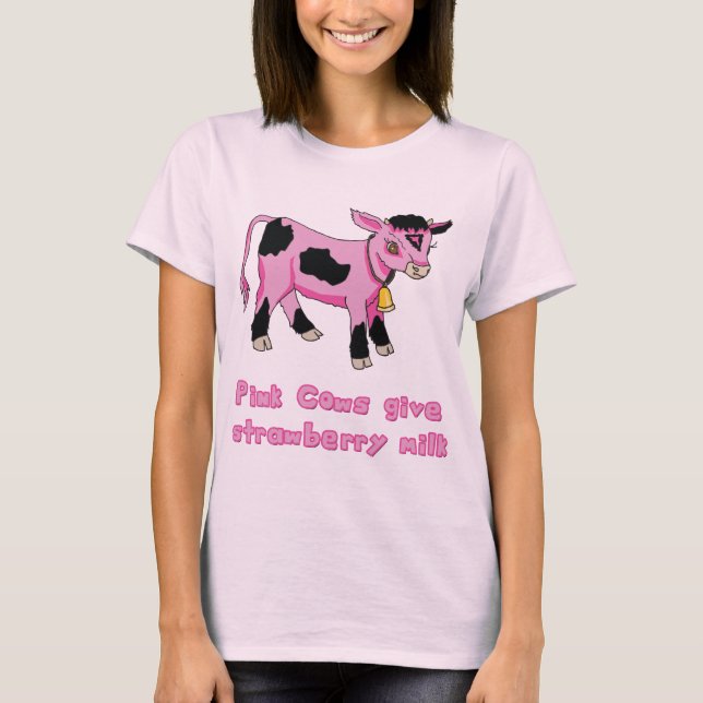 Camiseta Granja, vaca rosa (Anverso)