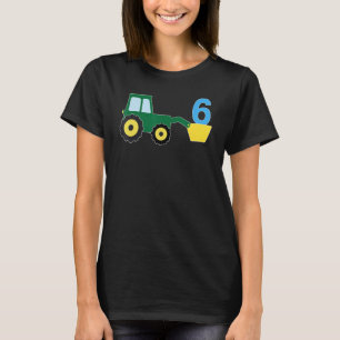 Camiseta Granja verde de 6 años Tractor de cumpleaños Farme