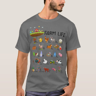 Camiseta Granja Vida Alphabet Vida Campestre Granja Granjer