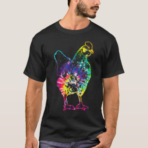 Camiseta Granja Vintage Pollo Tye Hippie Poultry Farmer