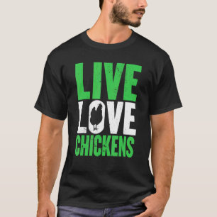 Camiseta Granja Viva Ama Pollos Gráfico Mujeres Y Hombres G