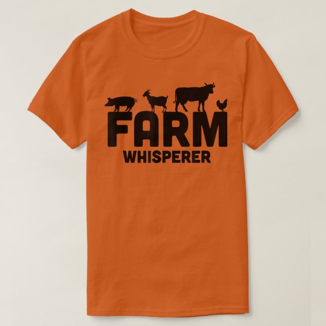 Camiseta Granja Whisperer Granjero Campo Animal (Diseño del anverso)