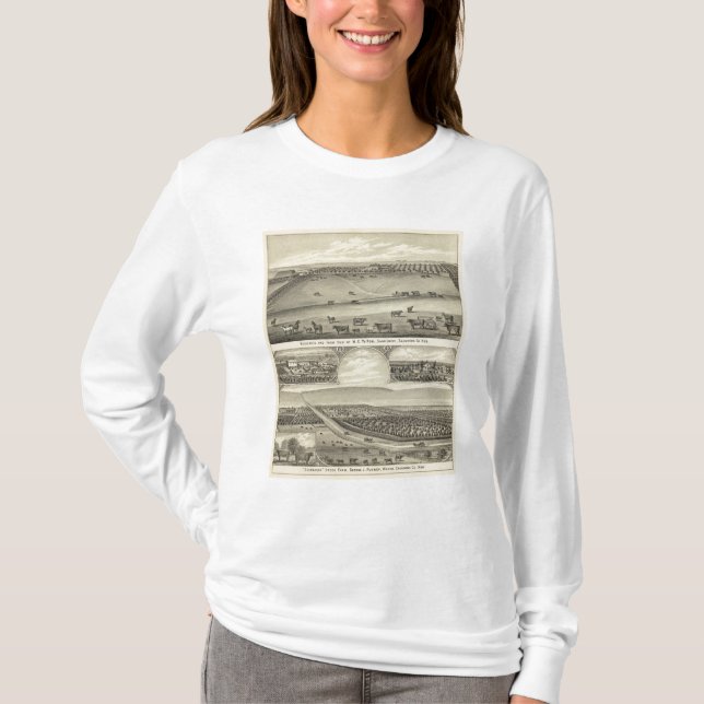 Camiseta Granjas del condado de Saunders, Nebraska (Anverso)
