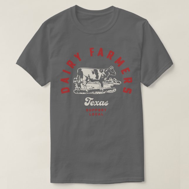 Camiseta Granjas lecheras de Texas Leche vacas lecheras (Diseño del anverso)