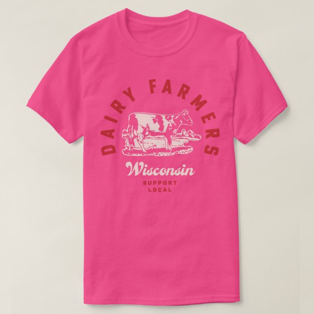 Camiseta Granjas lecheras de Wisconsin Leche vacas (Diseño del anverso)