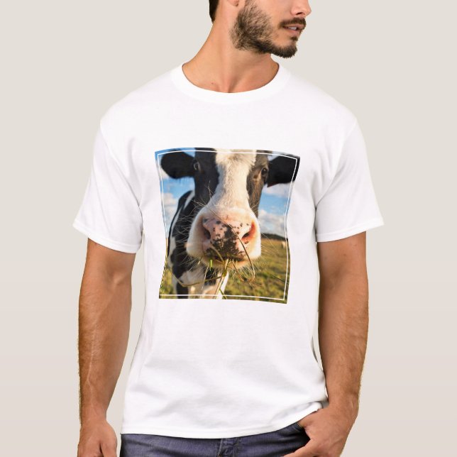 Camiseta Granjas | Mascado de vacas de Holstein (Anverso)