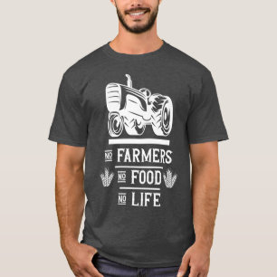 Camiseta Granjero agricultor Sin granjeros sin alimentos ni