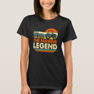 Camiseta Granjero Agricultura Papá Hombre Mito Leyenda Pad