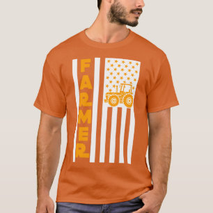 Camiseta Granjero americano obsequia a un granjero patrióti