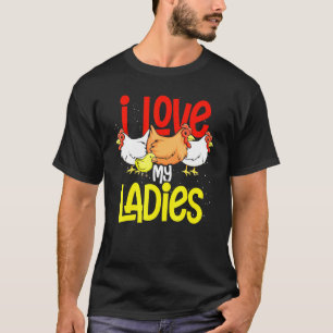 Camiseta Granjero Animal Ave Amo A Mis Señoras Gallinas
