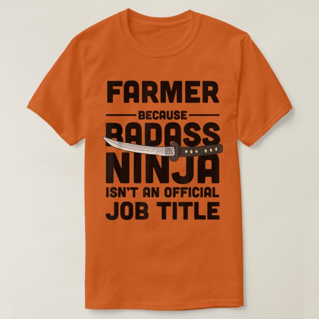 Camiseta Granjero Badass Ninja (Diseño del anverso)