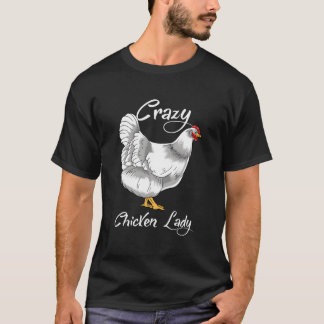 Camiseta Granjero Crazy Chicken Lady Funny Chicken Chica