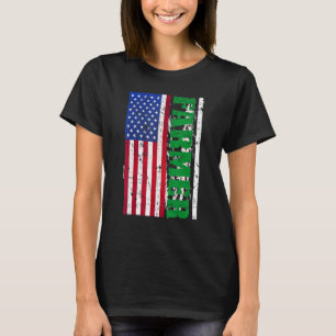 Camiseta Granjero Cultivando animales Vintage de bandera es