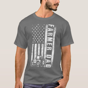 Camiseta Granjero DAD Padre padre agricultor de bandera est