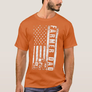 Camiseta Granjero DAD Padre padre agricultor de bandera est