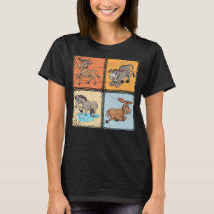 Camiseta Granjero de animales Donkey Lover Pop Art Baby Don