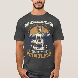 Camiseta Granjero de animales, la vida sin granja es posibl