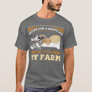 Camiseta Granjero de animales, mi granja, receta para una v