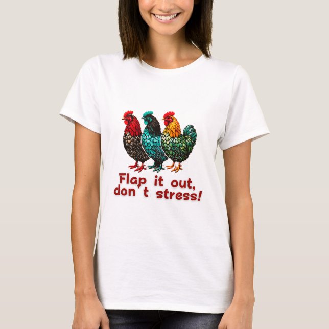 Camiseta Granjero de Aves de Granja de Pollo Gracioso Vinta (Anverso)