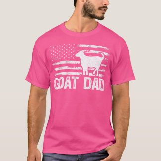 Camiseta Granjero de cabra Bandera estadounidense Goat Dad
